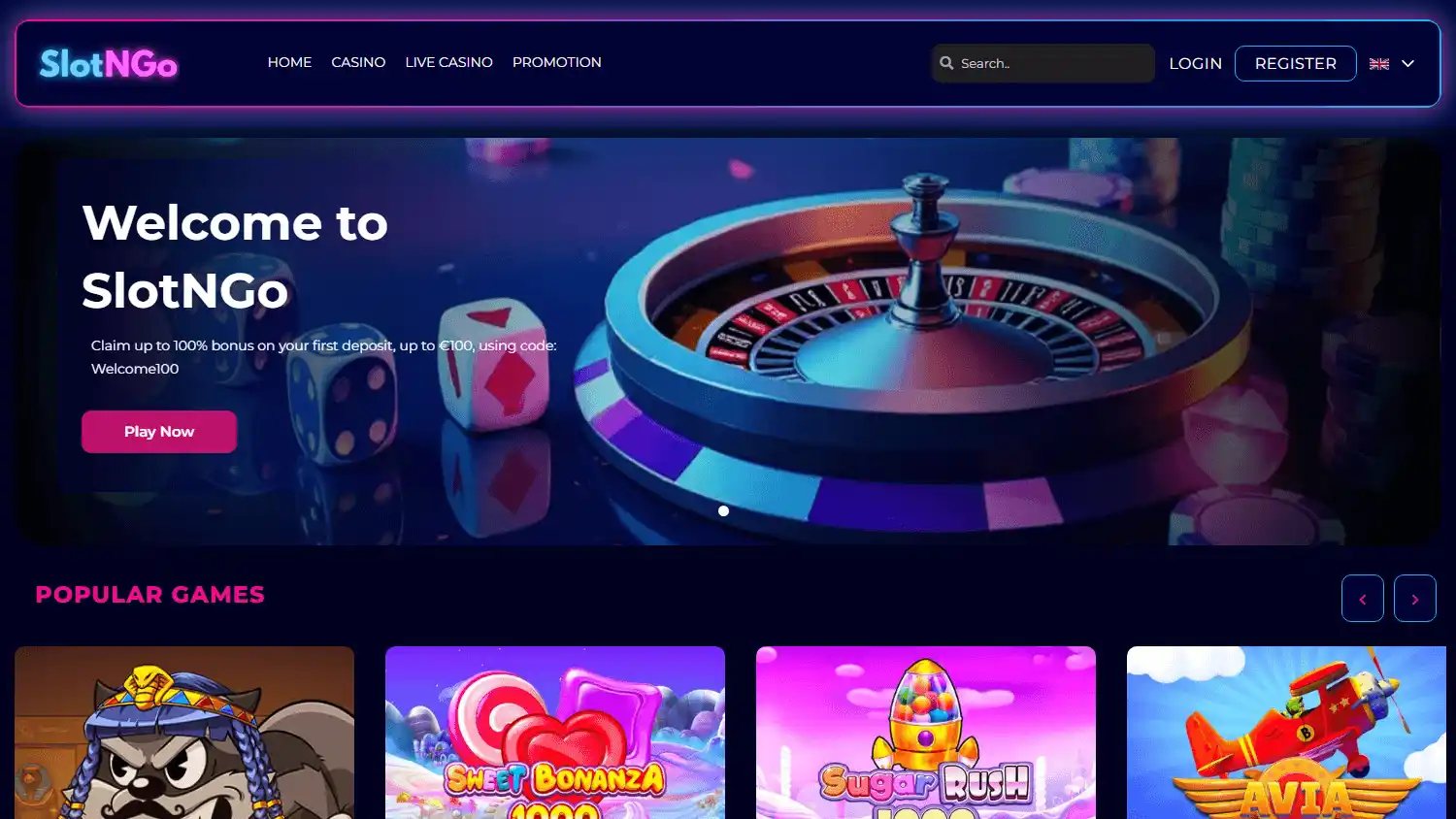 SlotnGo Casino screenshot 1