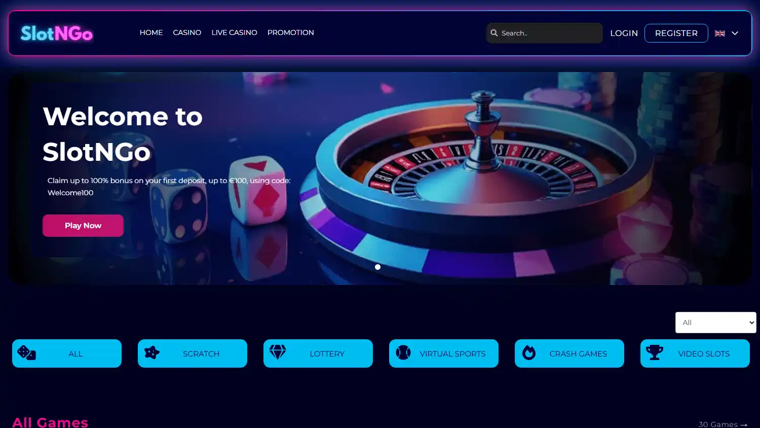 SlotnGo Casino screenshot 2
