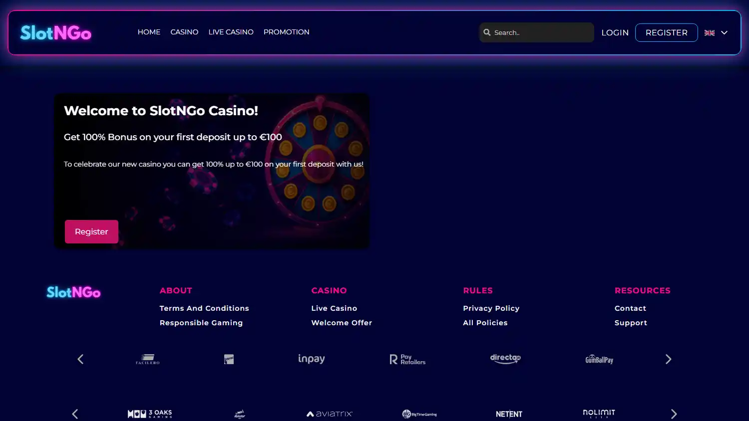 SlotnGo Casino screenshot 3