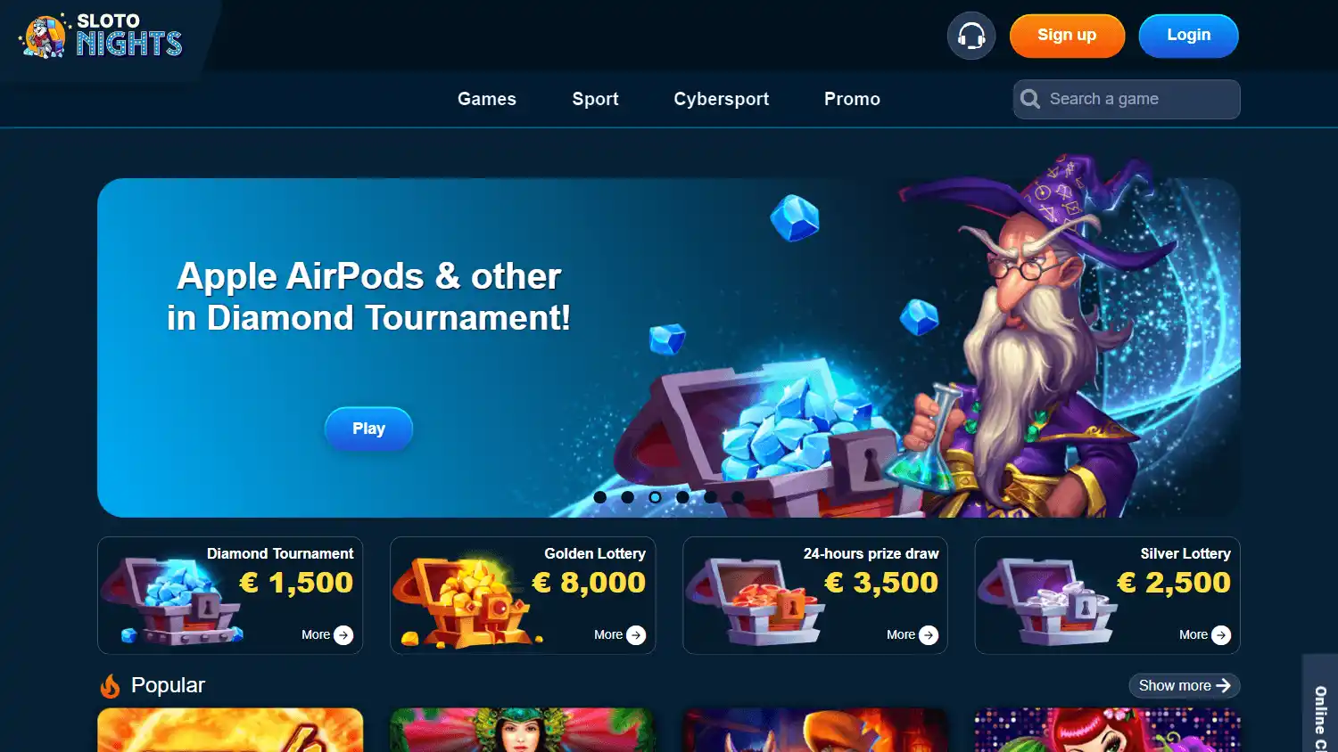 Sloto Nights Casino screenshot 1