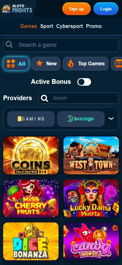 Sloto Nights Casino screenshot 5