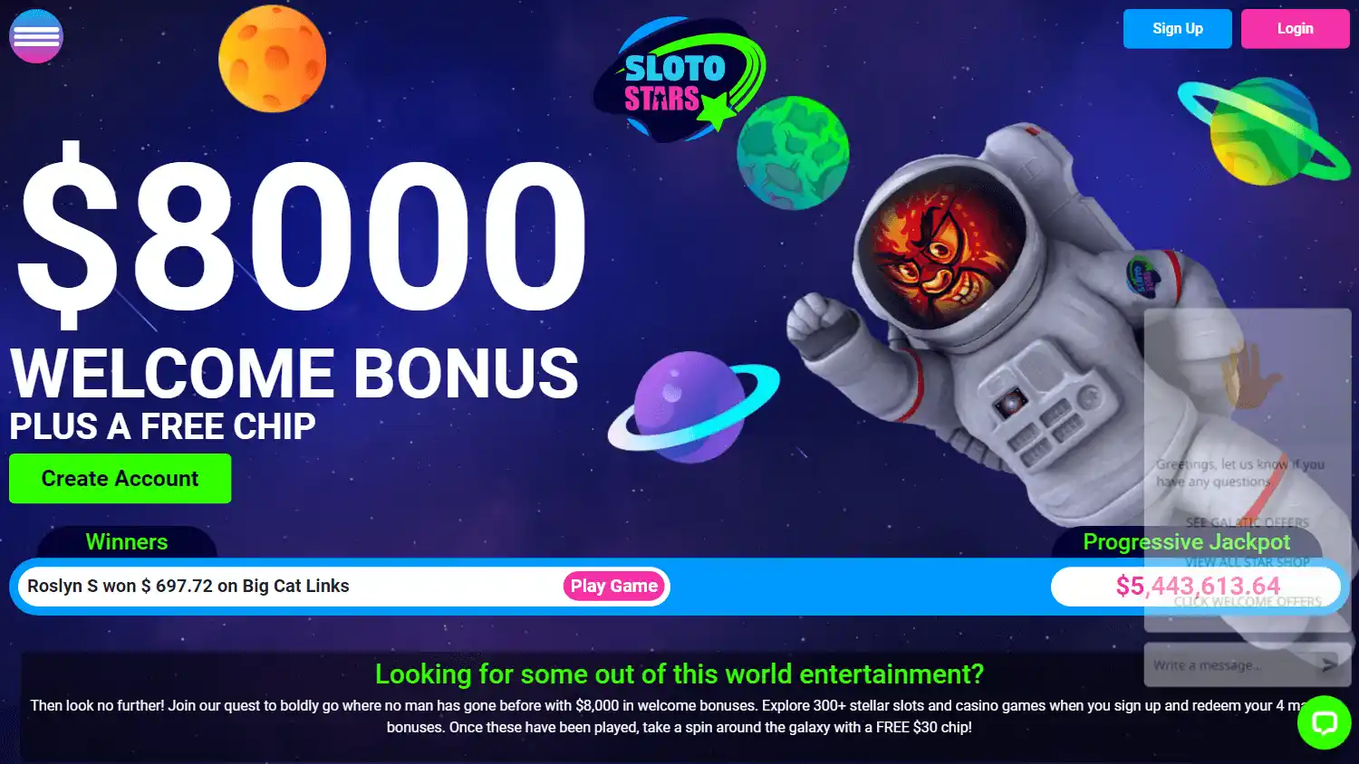 Sloto Stars Casino screenshot 1