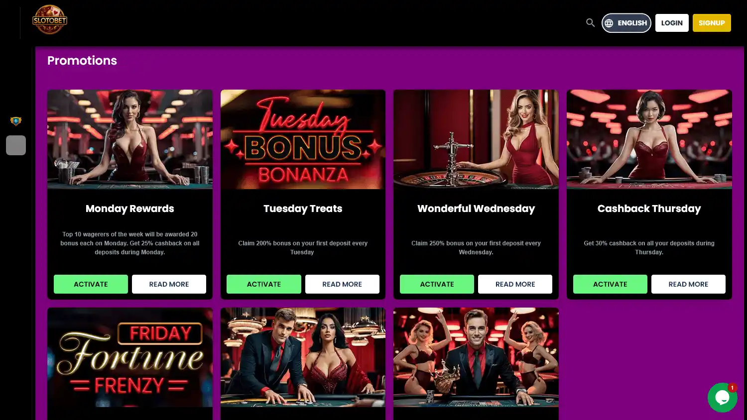 Slotobet Casino screenshot 3