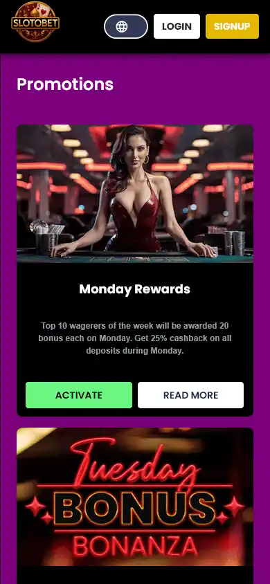 Slotobet Casino screenshot 5
