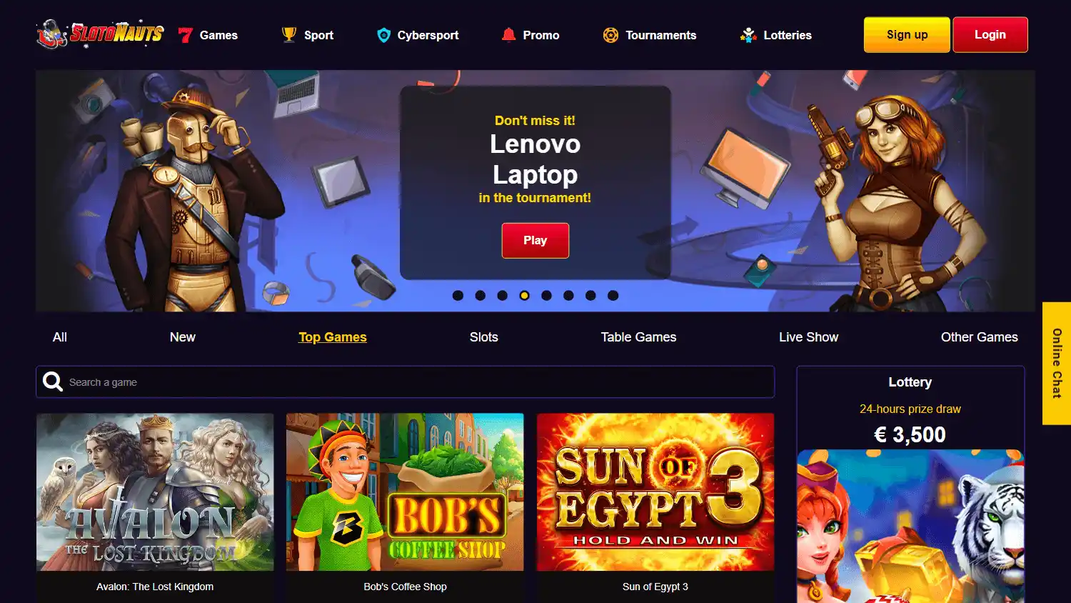 Slotonauts Casino screenshot 1