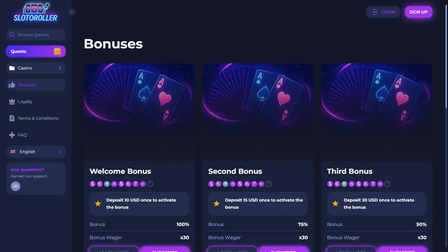 Slotoroller Casino screenshot 3