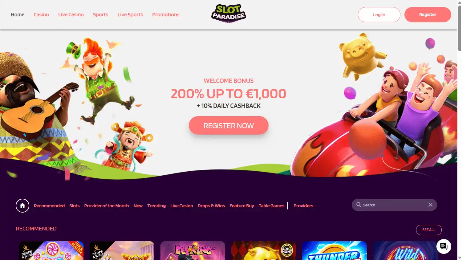SlotParadise Casino screenshot 1