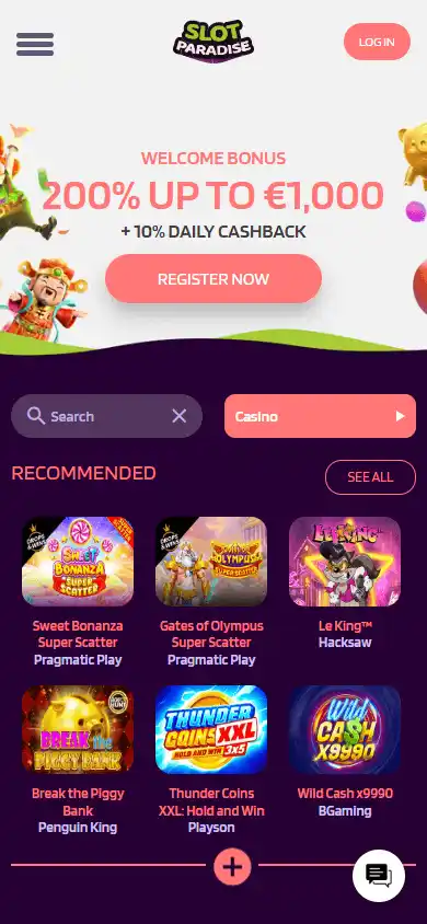 SlotParadise Casino screenshot 4