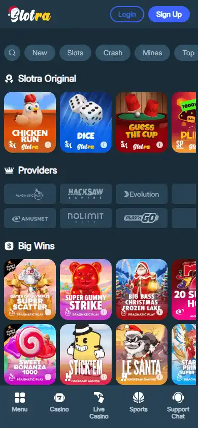 Slotra Casino screenshot 4