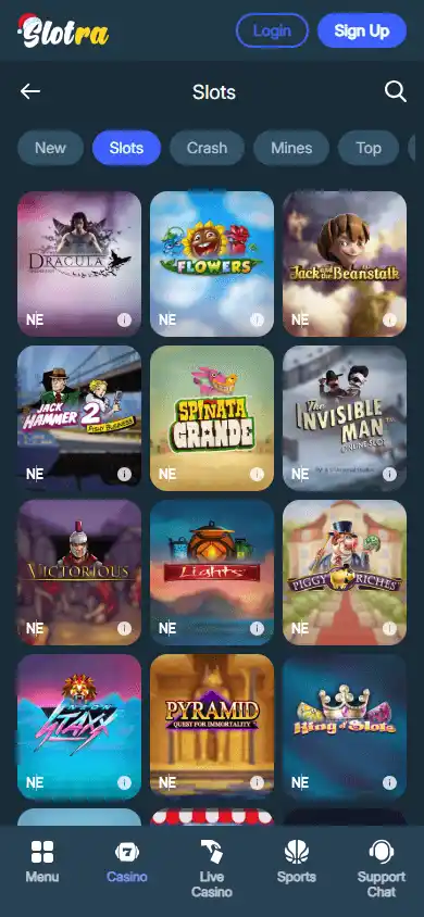 Slotra Casino screenshot 5