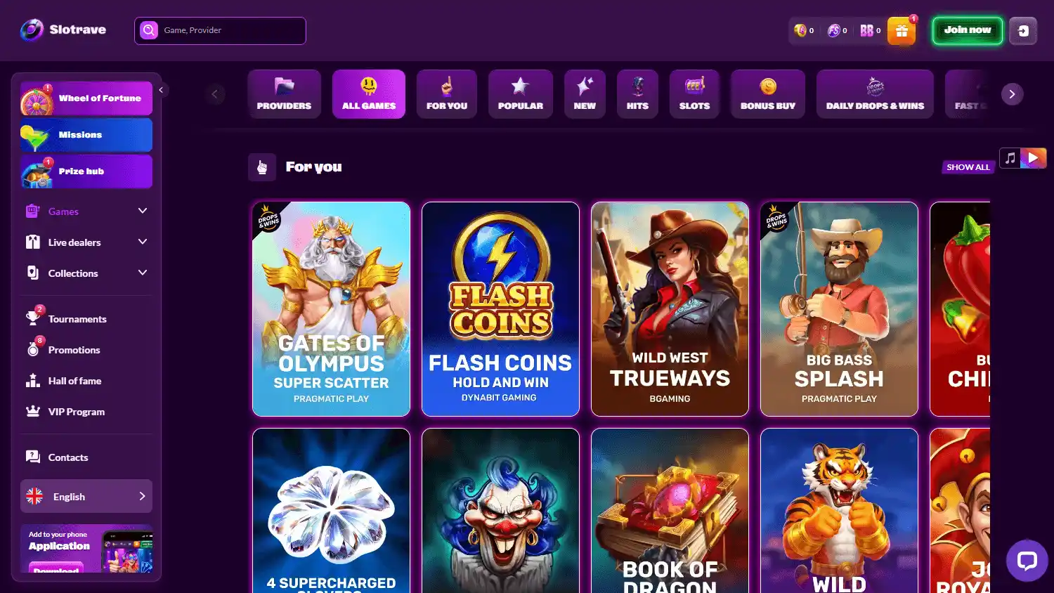 SlotRave Casino screenshot 2