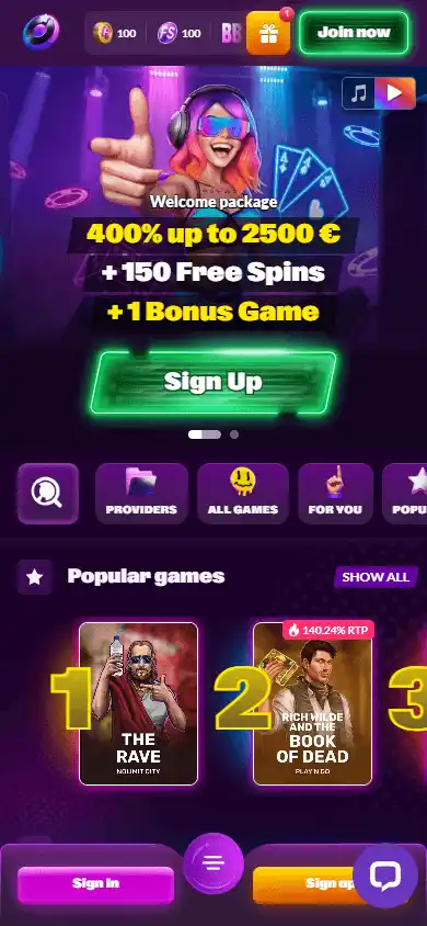 SlotRave Casino screenshot 4