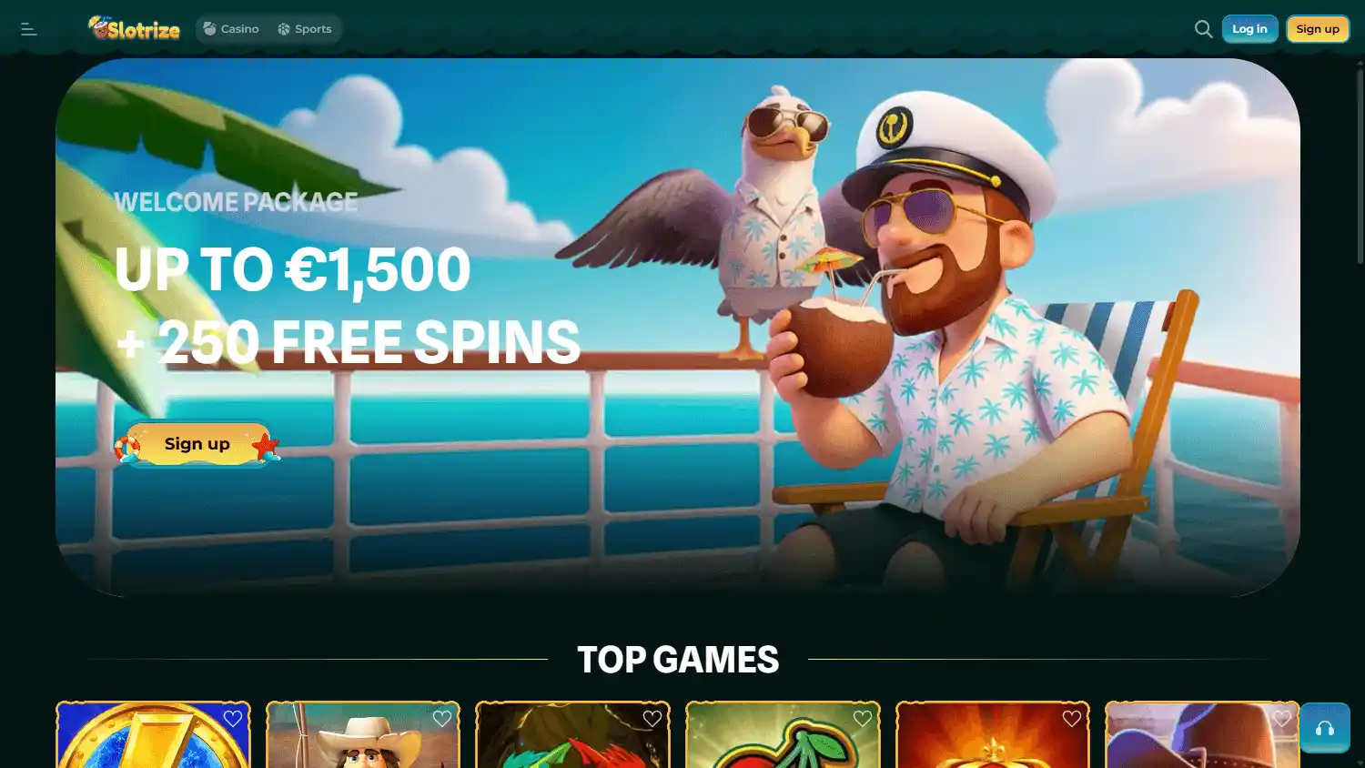 Slotrize Casino screenshot 1