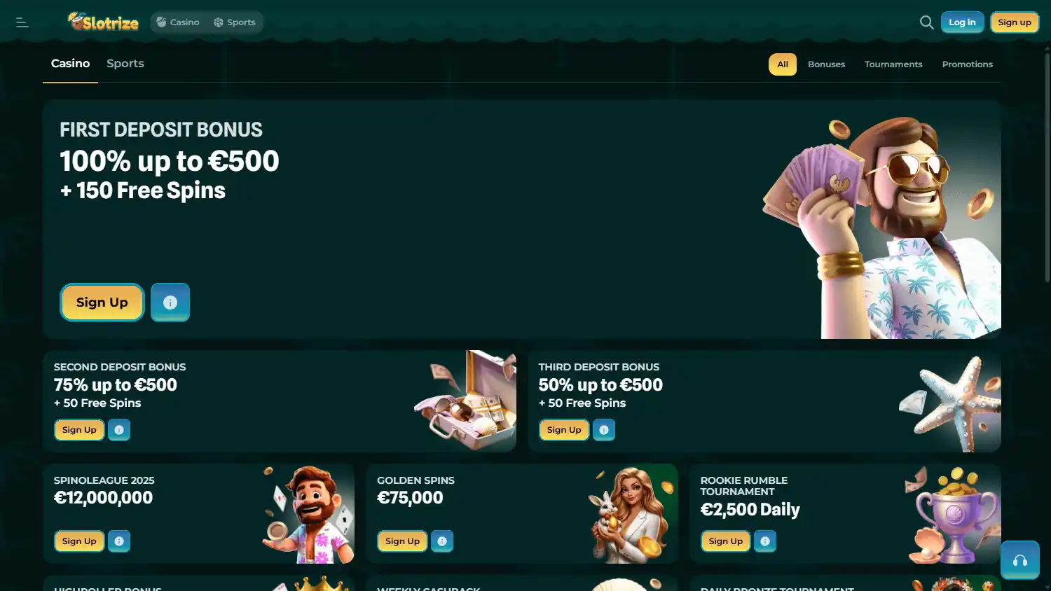 Slotrize Casino screenshot 3