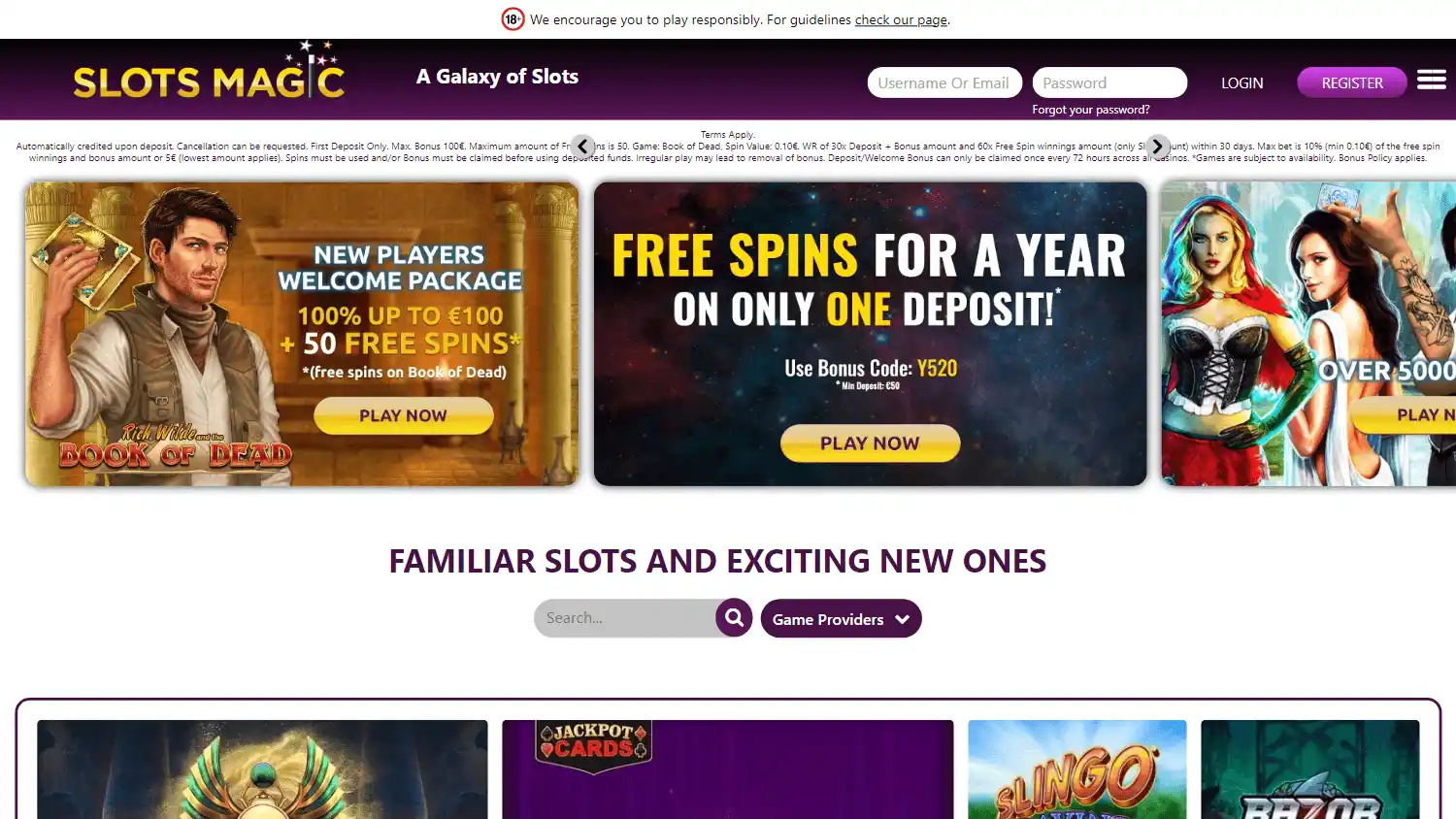Slots Magic Casino UK screenshot 1