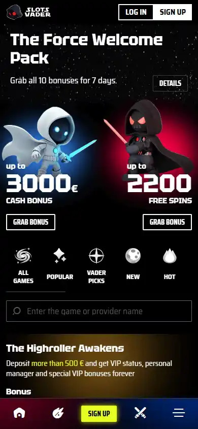Slots Vader Casino screenshot 4