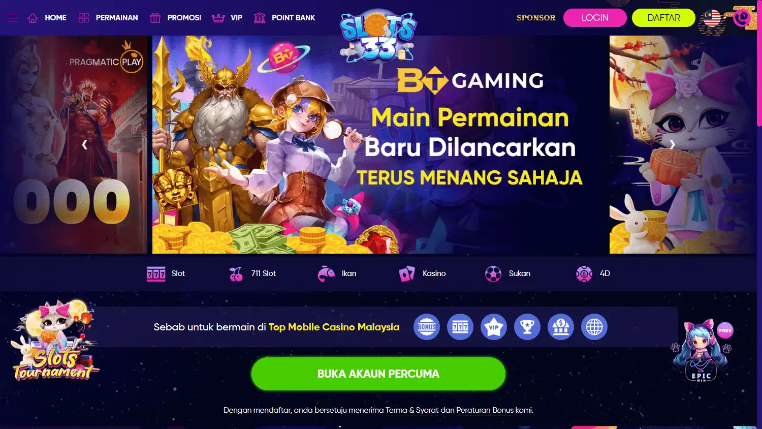 Slots33 Casino screenshot 1