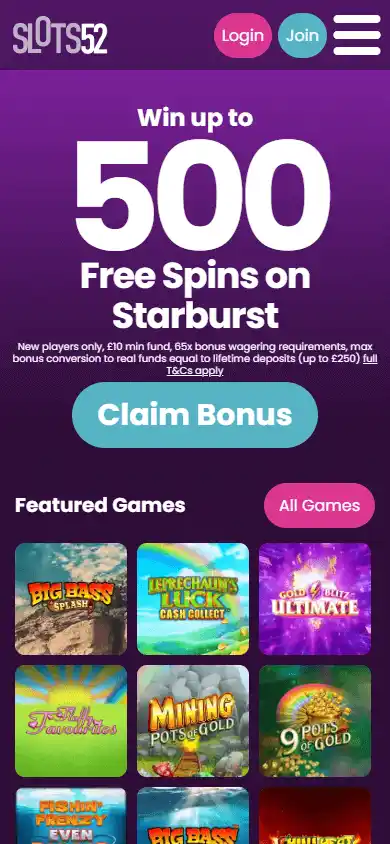 Slots52 Casino screenshot 4