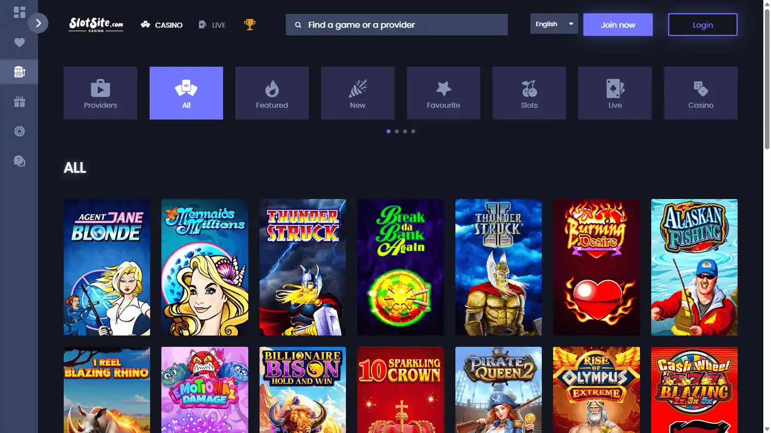 SlotSite.com Casino screenshot 2