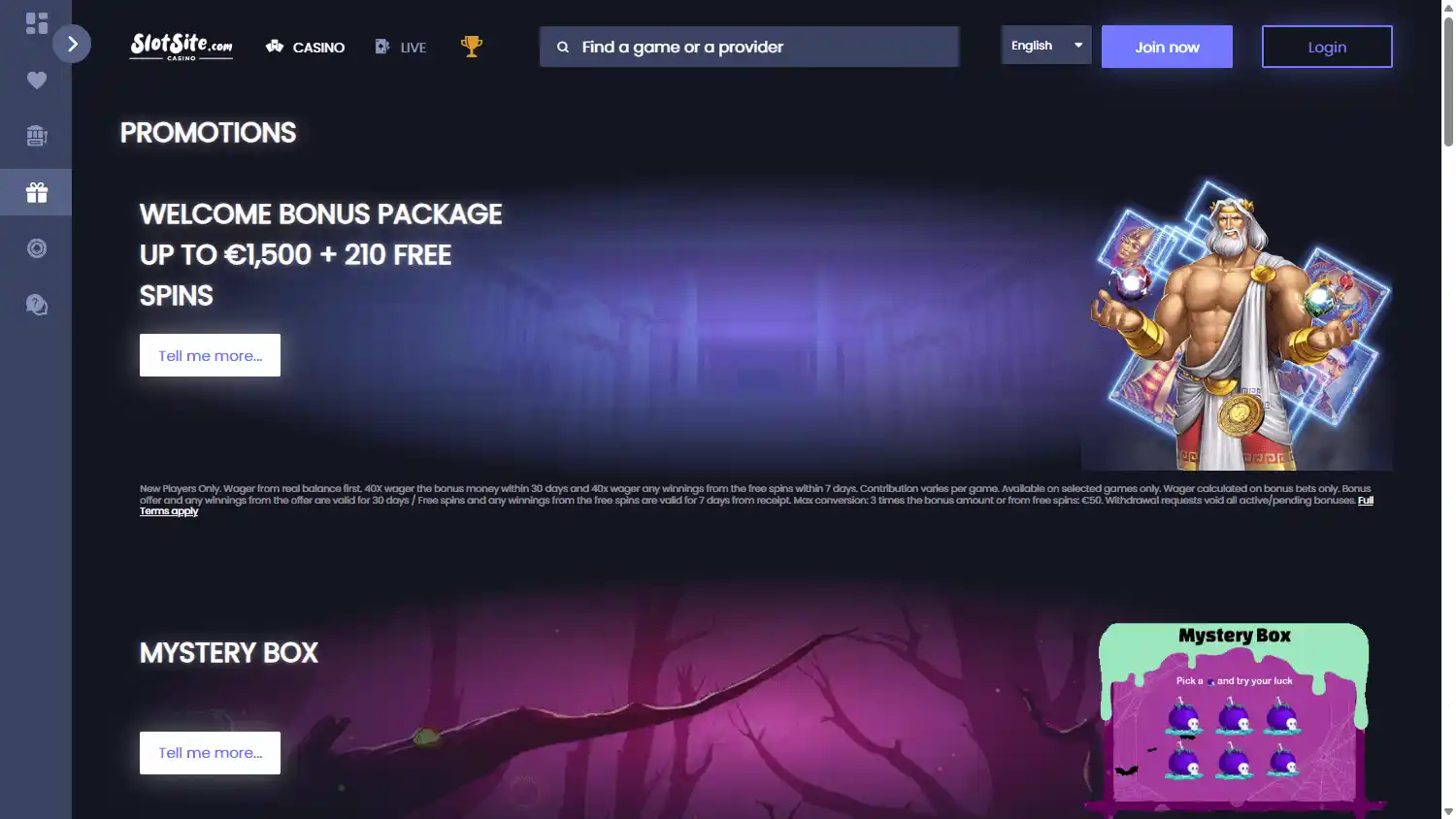 SlotSite.com Casino screenshot 3