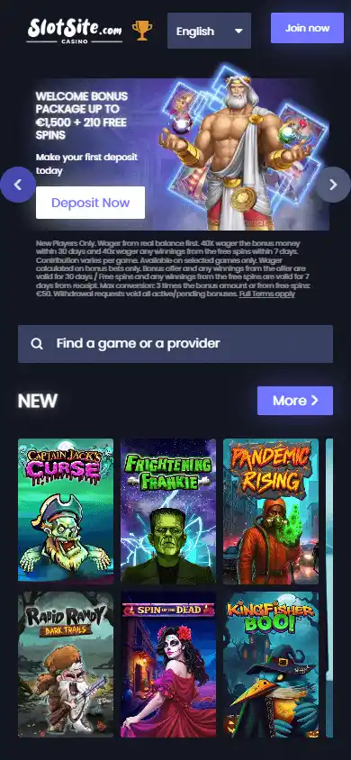 SlotSite.com Casino screenshot 4