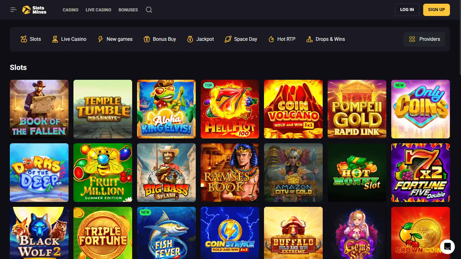 Slotsmines Casino screenshot 2