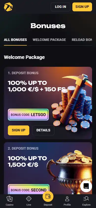 Slotsmines Casino screenshot 6