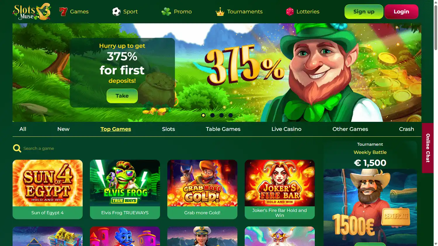 SlotsMuse Casino screenshot 1