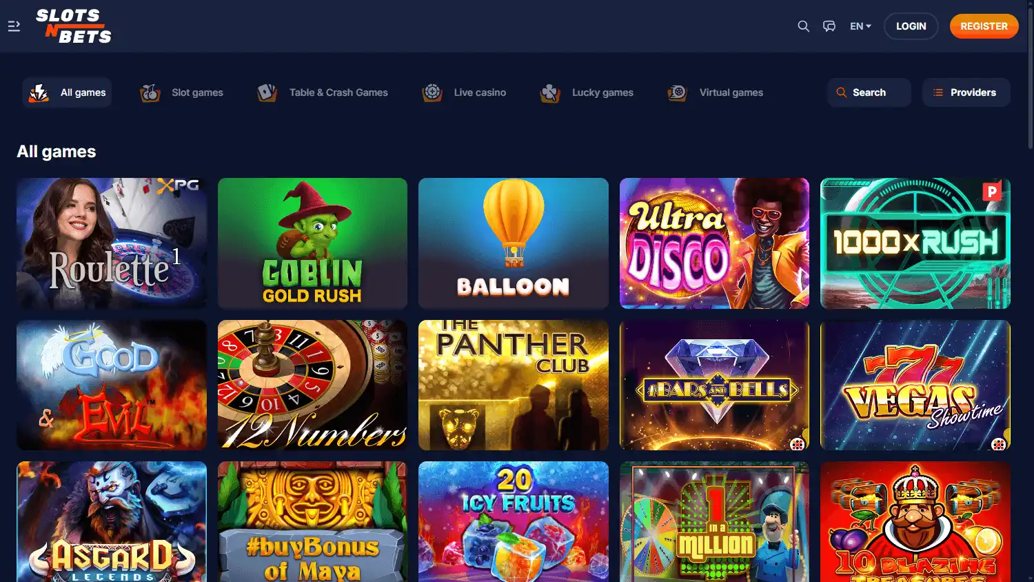 SlotsNBets Casino screenshot 2