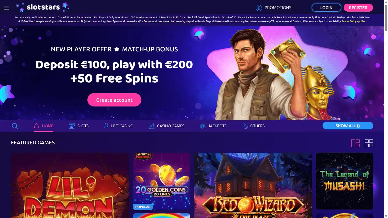 SlotStars Casino screenshot 2