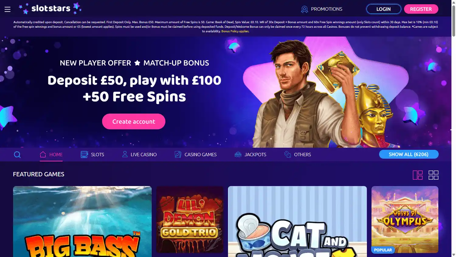 SlotStars Casino screenshot 1