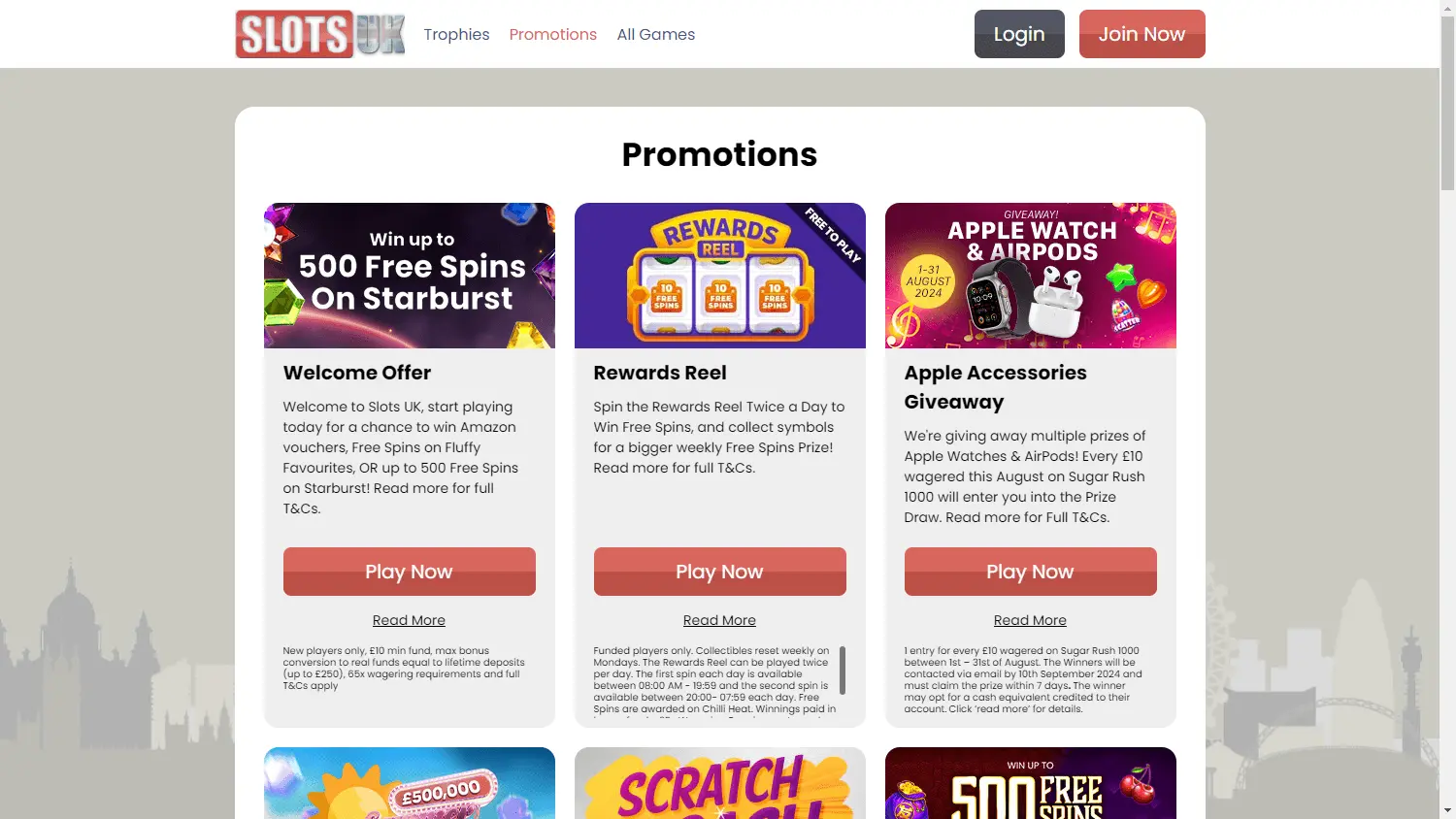SlotsUK Casino screenshot 3