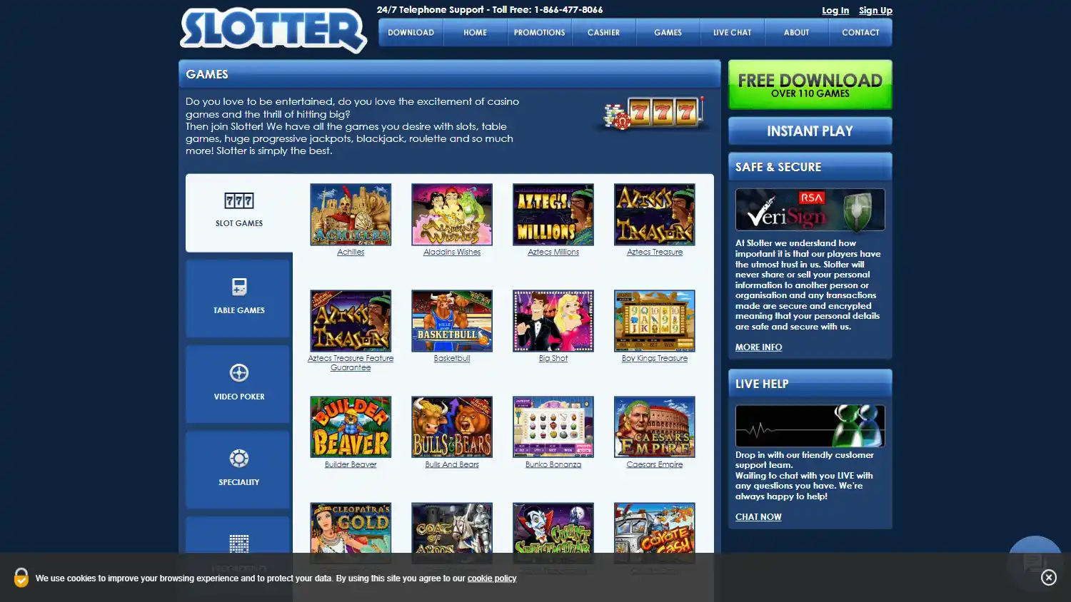 Slotter Casino screenshot 2