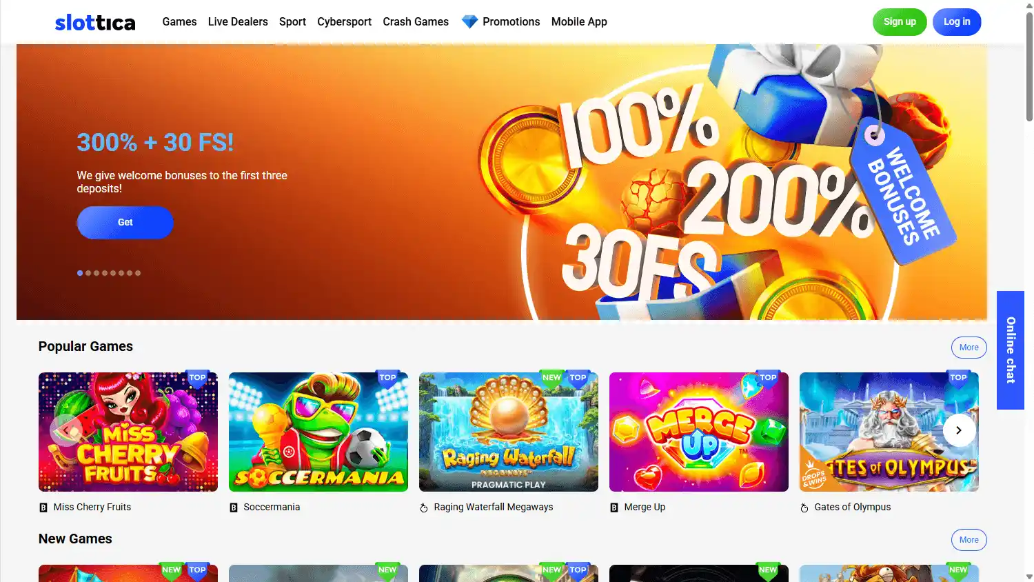 Slottica Casino screenshot 1