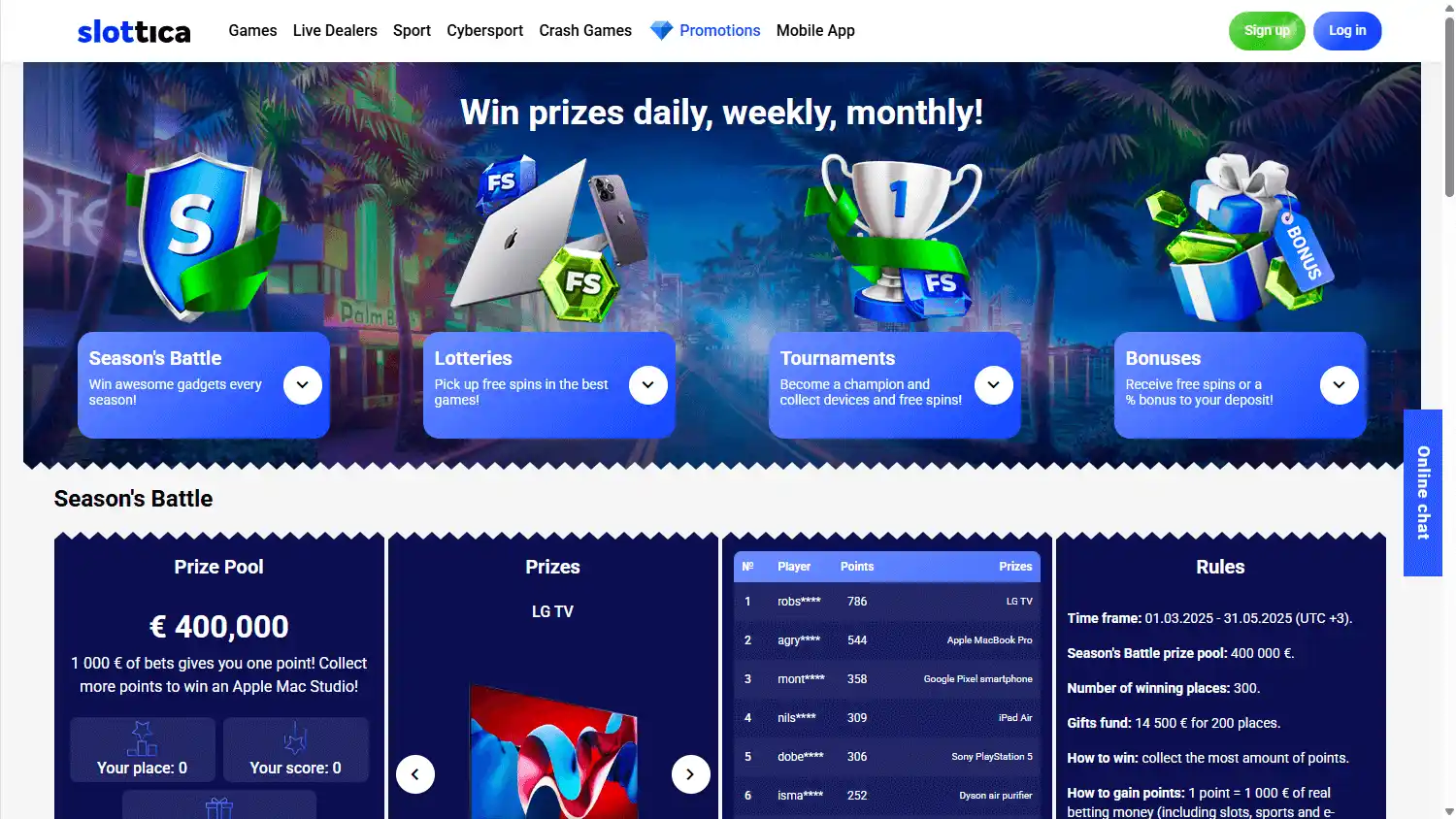 Slottica Casino screenshot 3