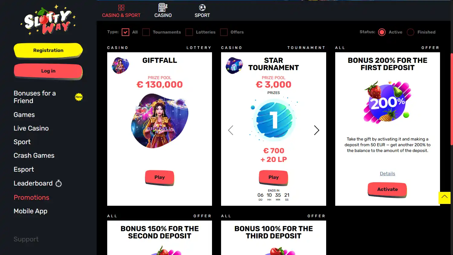 Slottyway Casino screenshot 3