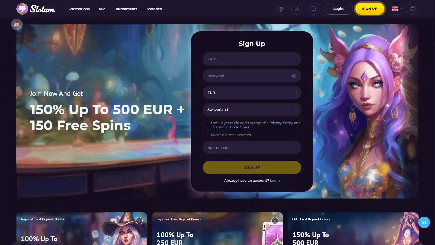 Slotum Casino screenshot 1