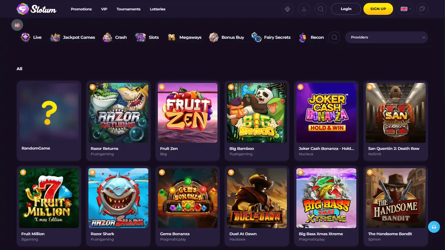 Slotum Casino screenshot 2