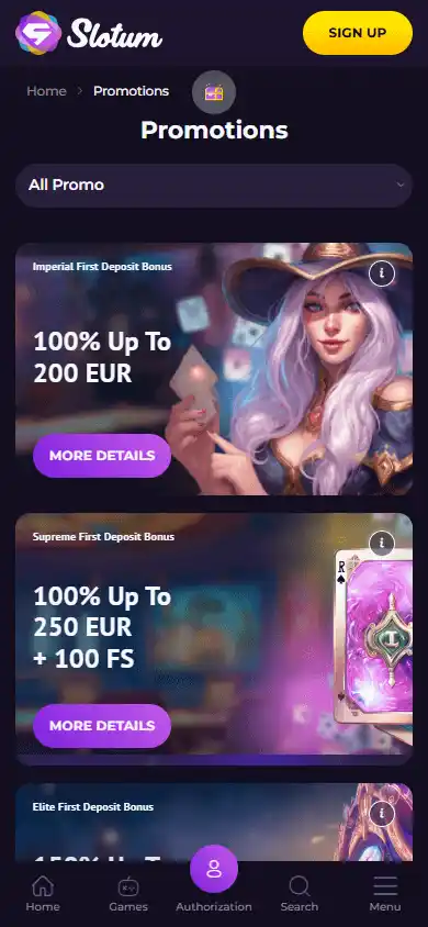 Slotum Casino screenshot 6