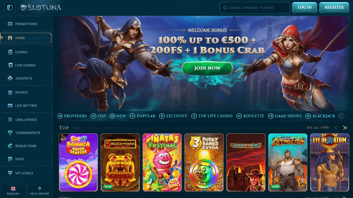 Slotuna Casino screenshot 1