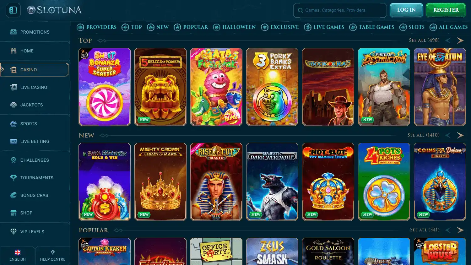 Slotuna Casino screenshot 2