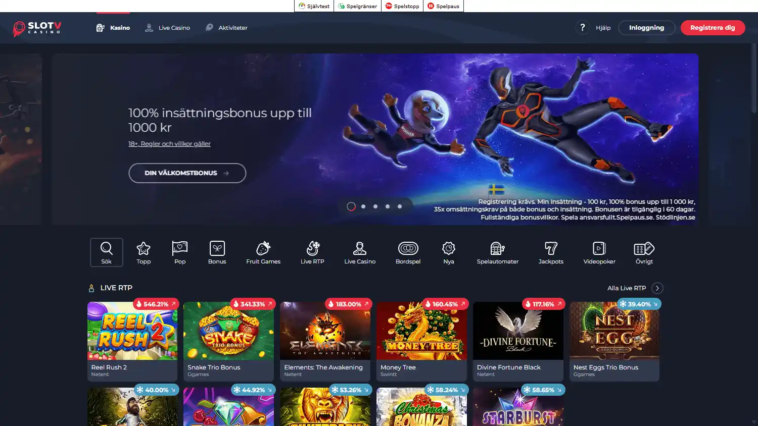 SlotV Casino SE screenshot 1