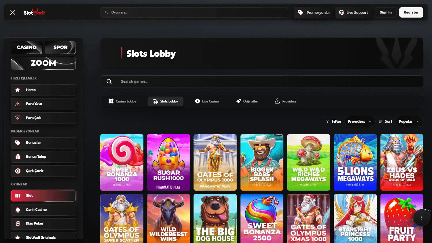 SlotVadi Casino screenshot 2