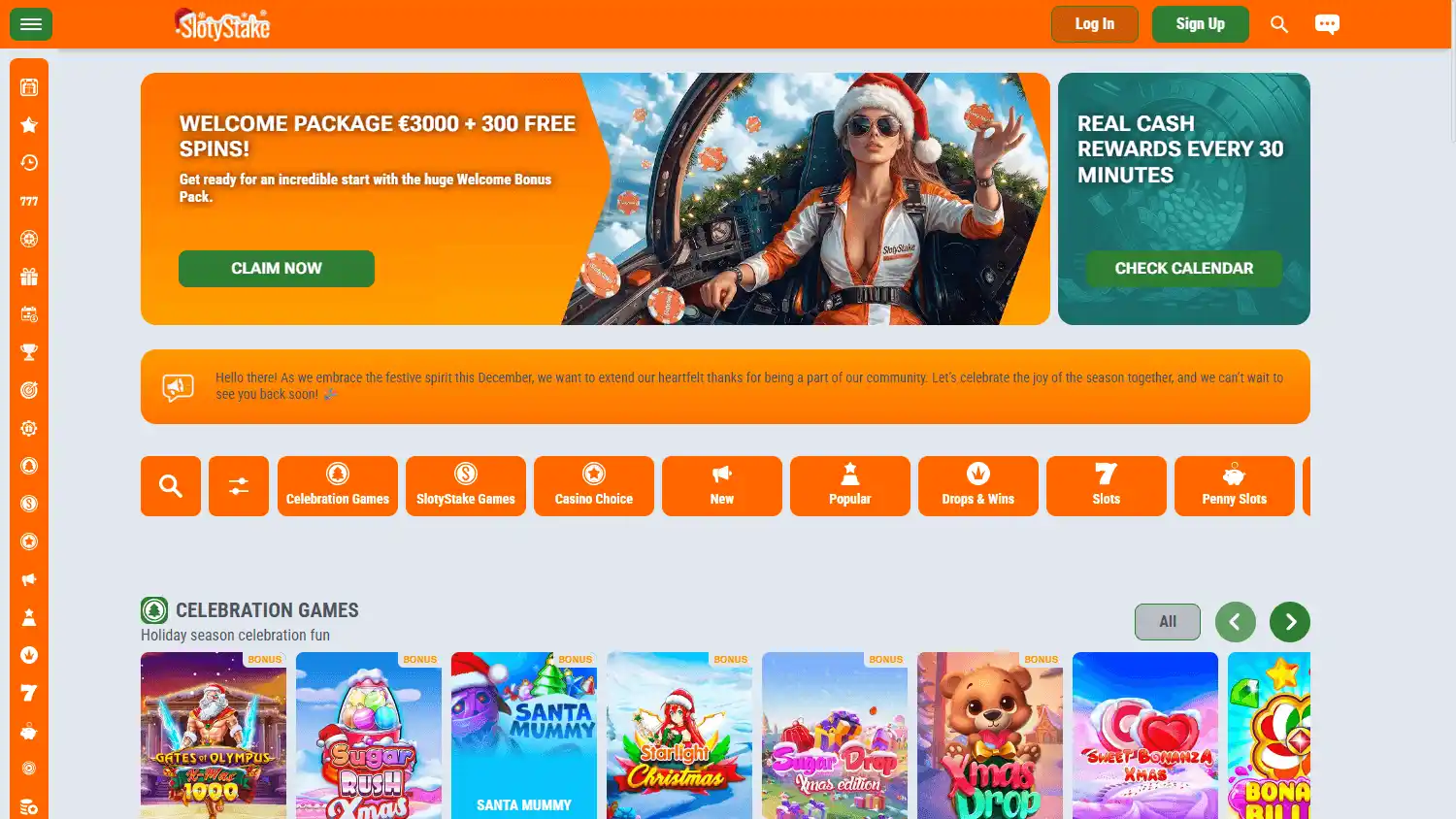 SlotyStake Casino screenshot 1