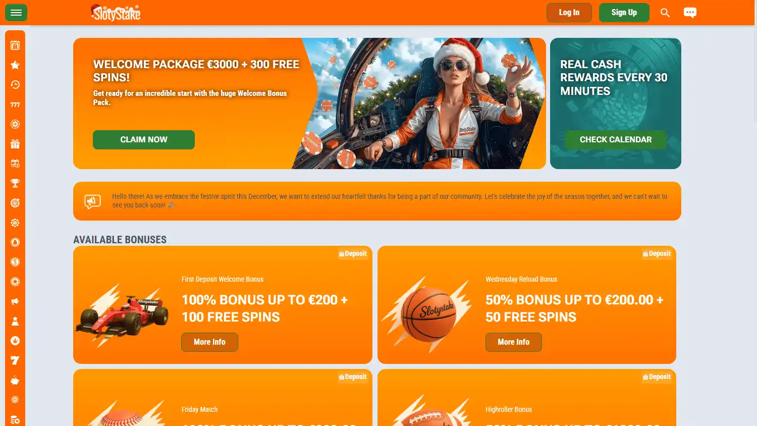 SlotyStake Casino screenshot 3