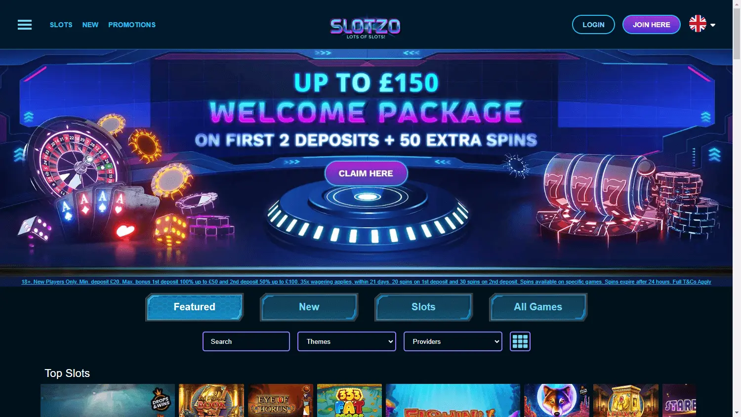 Slotzo Casino screenshot 1