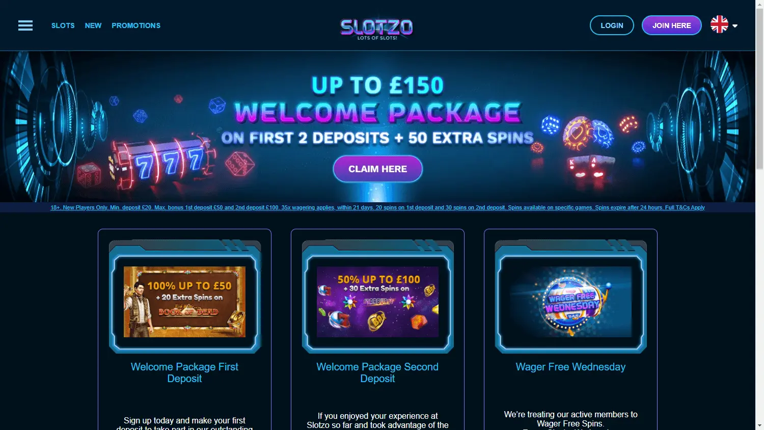Slotzo Casino screenshot 3