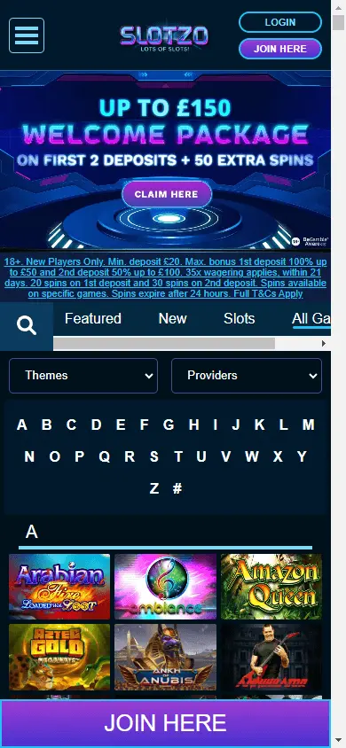 Slotzo Casino screenshot 5