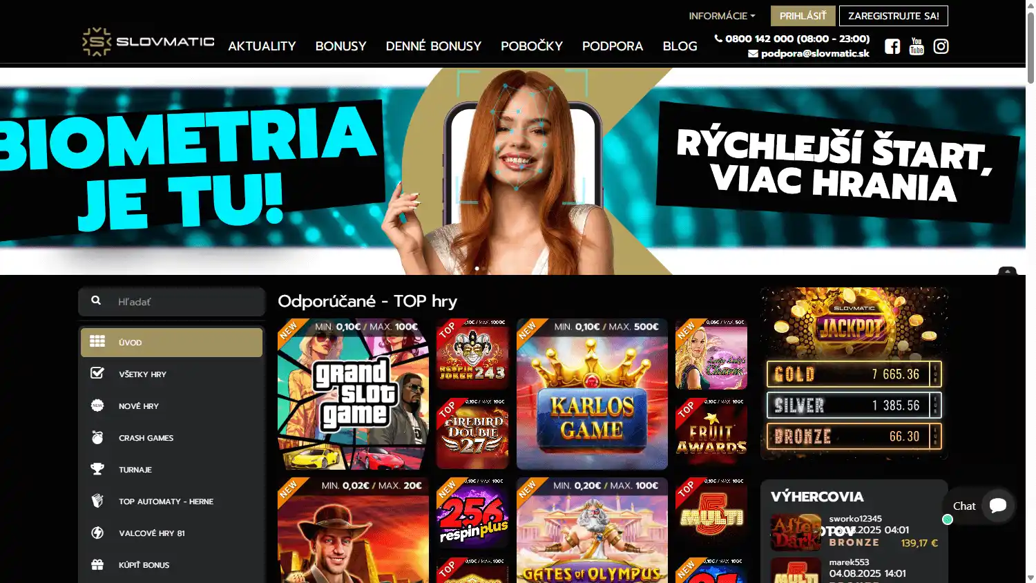 Slovmatic Casino screenshot 1