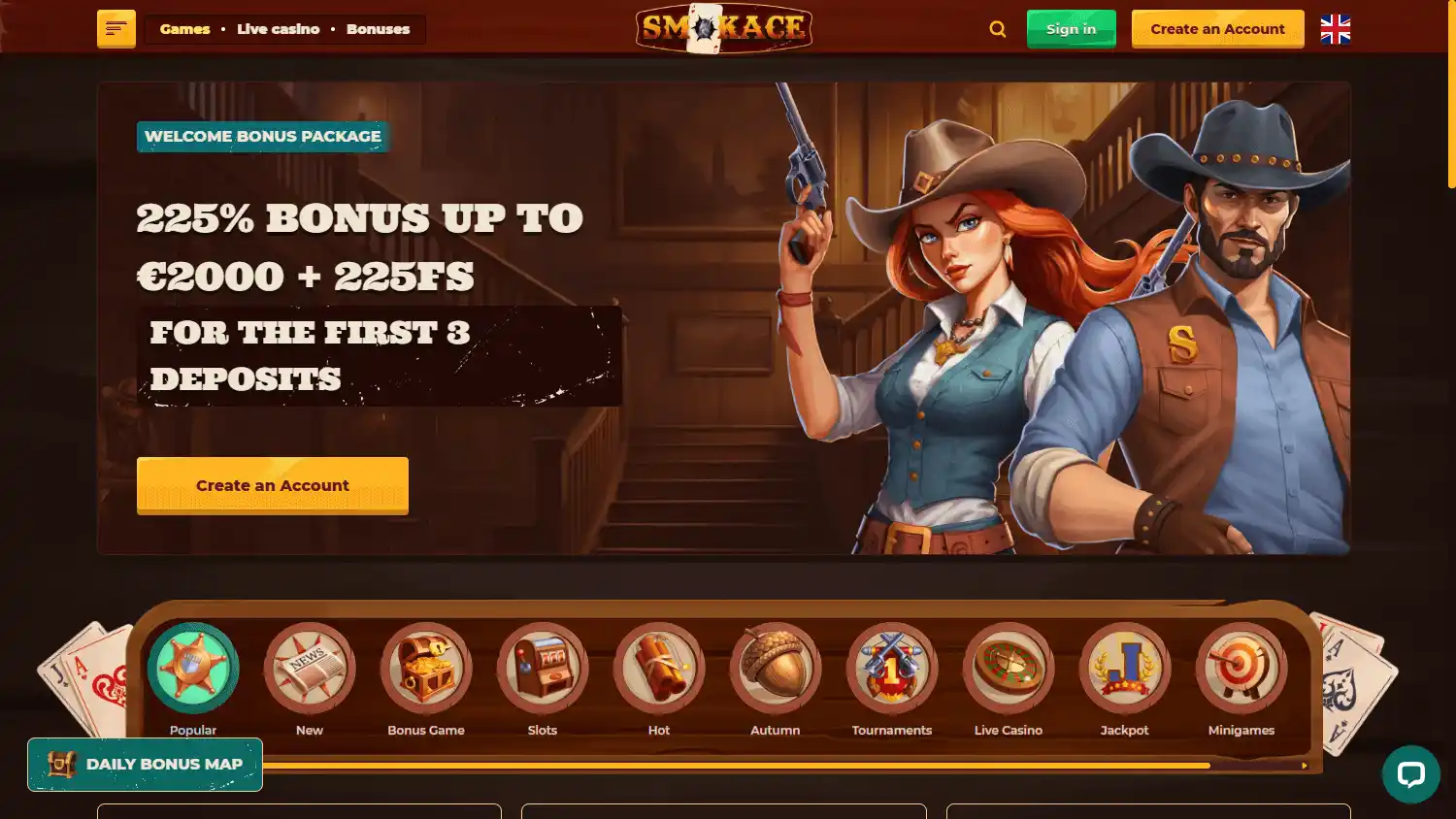 Smokace Casino screenshot 2